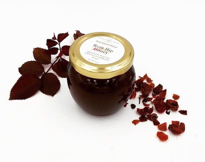 Organic Rose Hip Infused Raw Honey Sweetener for Tea Etsy