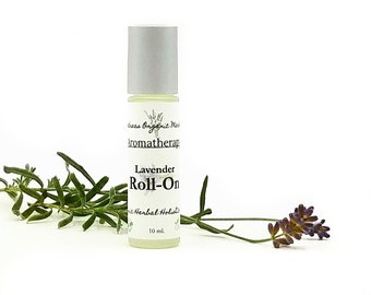 Organic Lavender Roll On Aromatherapy with Unrefined Oils, Roller Application Lavender Oil, Natural Perfume with Essential Oils
