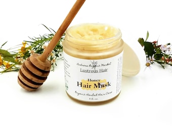 Organic Honey Hair Mask, Deep Conditioner Replenishing Hair Treatment featuring Pure Raw Honey for Dry or Damaged Hair. Zero Waste