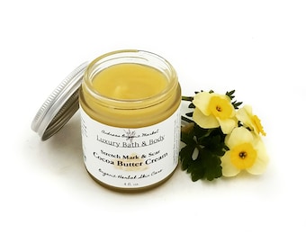 Organic Stretch Mark Cream, Natural Scar Reducing Balm, Scar Prevention Cream, Natural Stretch Mark Minimizing Cream, Organic Skin Care