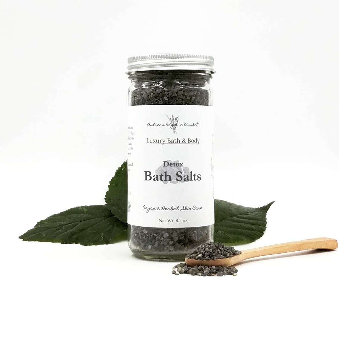 Organic Detox Bath Salts Activated Charcoal Bath Soak Etsy