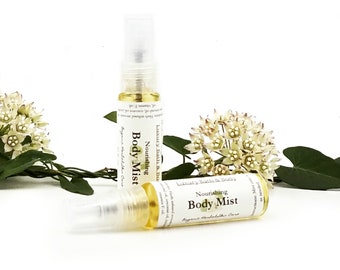 Organic Body Mist Sample, Unscented Herbal Spray Moisturizer, Travel Size Beauty, Vegan