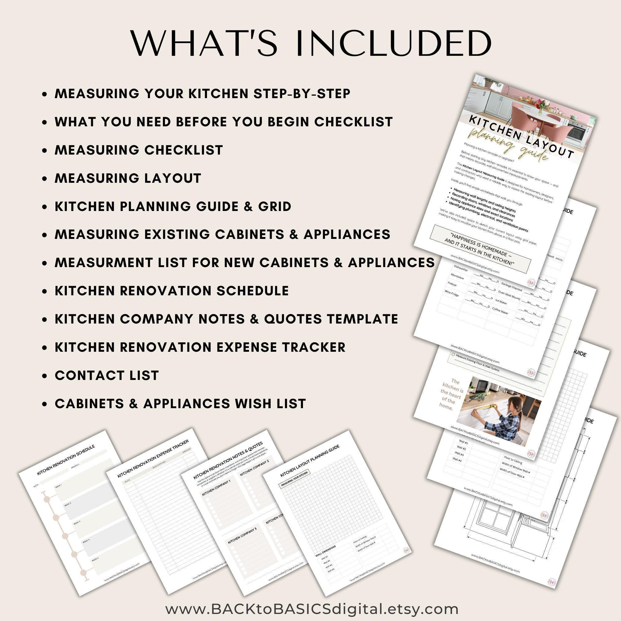 Kitchen Layout Worksheet.pdf Kitchen Layout Planner | Fillable PDF for Home Remodel | Easy-to-use ...