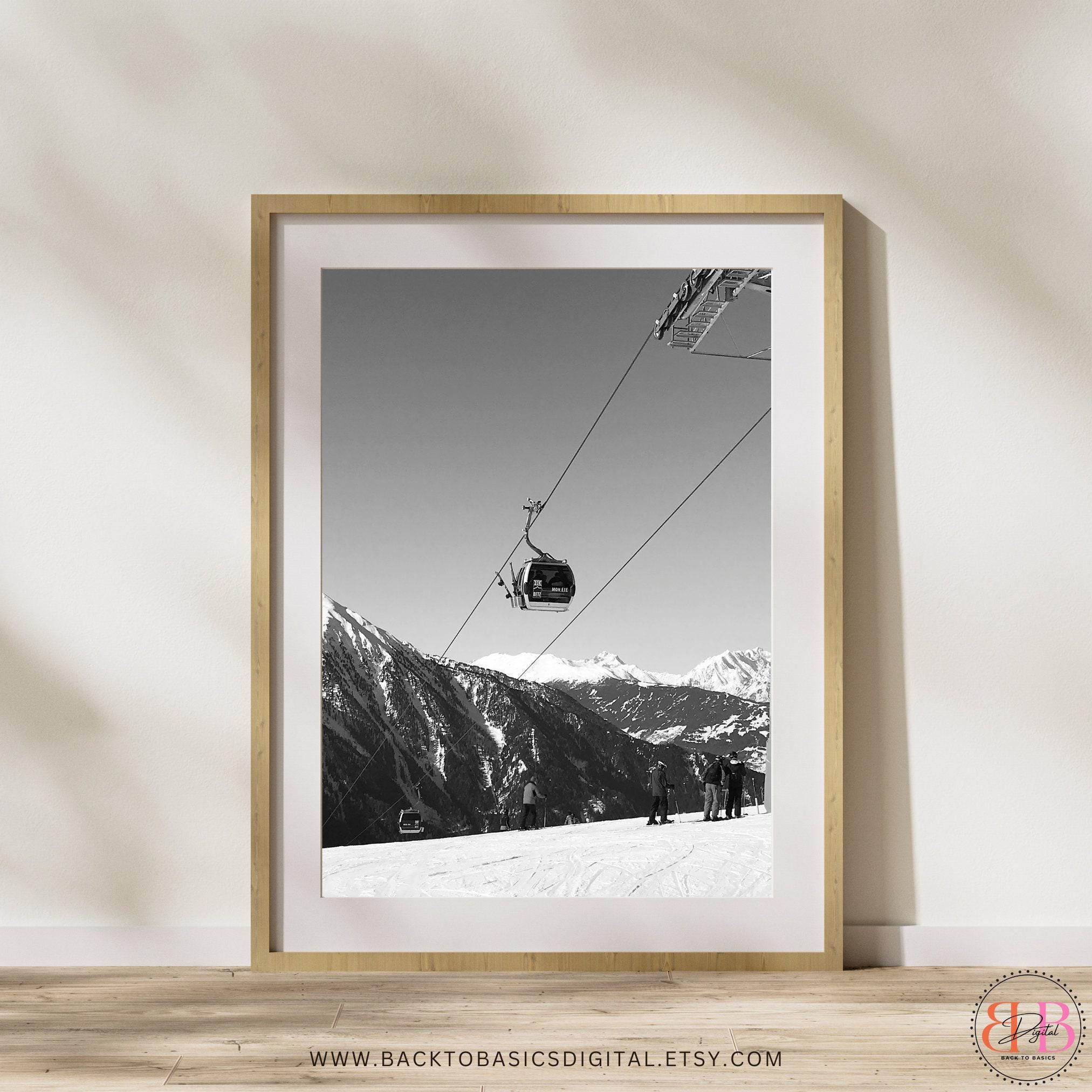 Printable Set of 2 Art Prints, Digital Download, Winter Landscape Wall ...