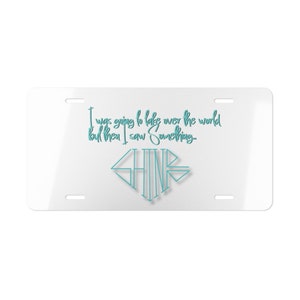 I saw something SHINee Vanity Plate