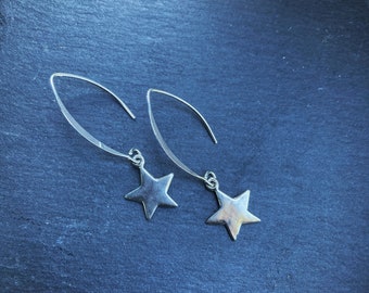 Sterling silver star earrings