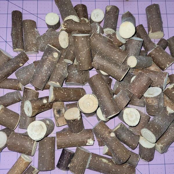 Mulberry Wood Chunks, Mulberry Wood Chews, Chinchilla Mulberry Toy Parts, Bird Toy Parts - 8 oz