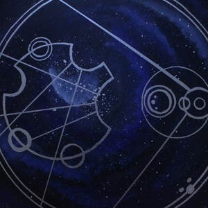 Doctor Who Galaxy Painting  with Custom Gallifreyan Phrase BLUE Perfect Geeky Gift!