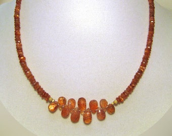 SUNSTONE BEADED NECKLACE | 16" Long |  Tolpa