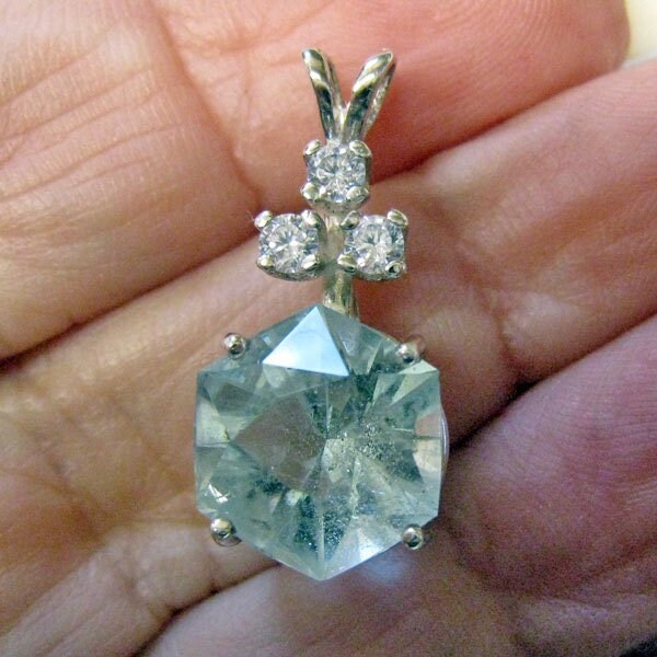 AQUAMARINE PENDANT * 4 carat gemstone * sterling silver * tolpa * aquamarine jewelry * gifts for her * March birthstone * bridal * wedding