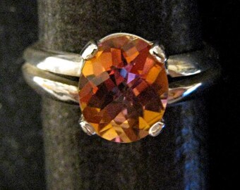 MYSTIC TOPAZ RING * tolpa * ladies size 7 ring * November birthstone * topaz jewelry * gifts for her * Valentine * Mothers day gift * topaz