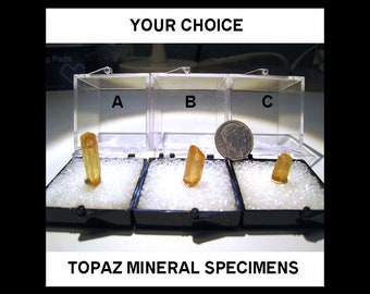Imperial Topaz Crystal Specimen, November Birthstone - Brazilian Mineral
