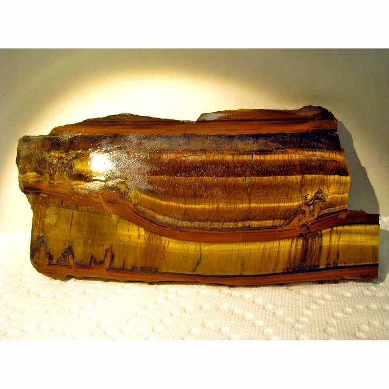 tiger eye iron chatoyant tiger eye Tiger eye slab Loose tiger/'s eye belt buckle supplies tolpa Lapidary slab cabochon making