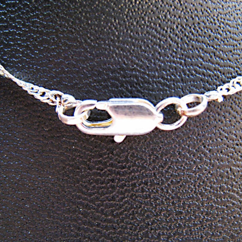Statement Necklace U 2 Inch Long Tricolor Gemstone Pendant Necklace Mothers Day Special Vintage 925 Sterling 20 Inch Long Handmade Chain