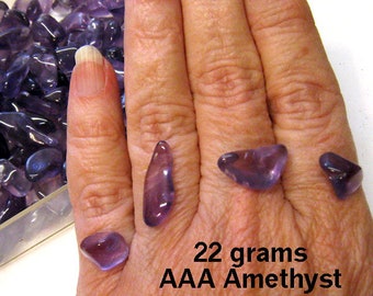 22 grams of AMETHYST; loose amethyst, tolpa, faceting rough, diy jewelry, lapidary rough, February birthstone, healing stones, wire wrapping