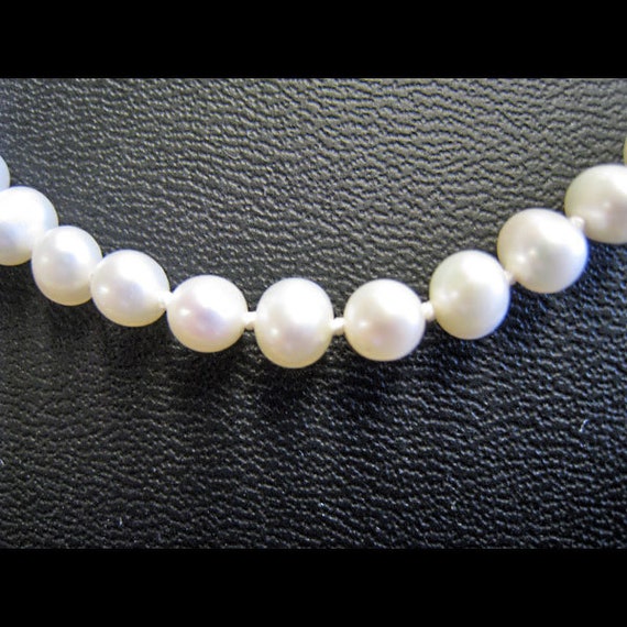 PEARL NECKLACE * knotted pearl necklace * 18 inch… - image 2