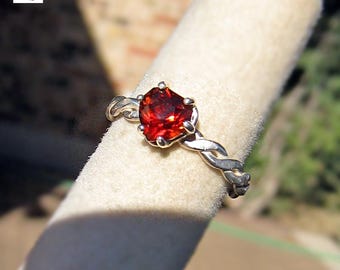 RED Topaz Ring NOT synthetic rare gem * tolpa * topaz jewelry * November birthstone * pleochroic * made in USA * Valentine gift*Mothers day