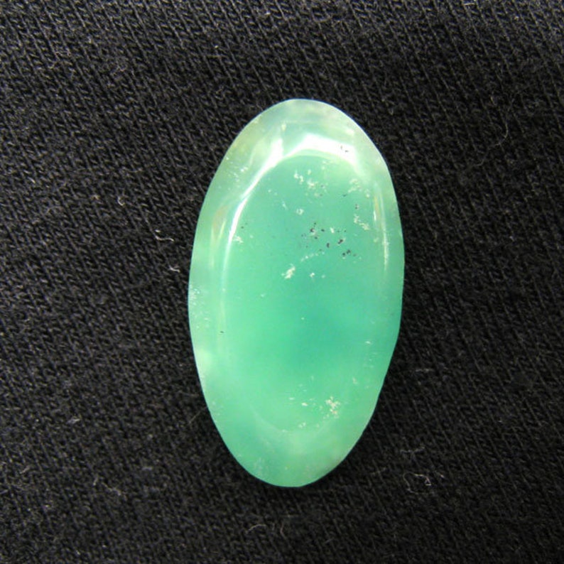 CHRYSOPRASE CABOCHON Green Chalcedony Cab * 20 x 10 oval Chrysoprhrase Oval Cabochon tolpa Loose Cabochon Oval Cabochon