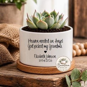 Loss of Grandma Sympathy Gift Grandmother Personalized Condolences Loss of Loved One In Loving Memory Gift for Grieving Succulent Pot