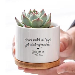 Loss of Grandma Sympathy Gift Grandmother Personalized Condolences Loss of Loved One In Loving Memory Gift for Grieving Succulent Pot