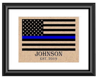 Personalized Thin Blue Line Police Officer Graduation Police Academy Gifts Gifts for Cops Christmas Police Gifts New Police Officer Gifts