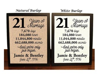 21 Years Together Etsy