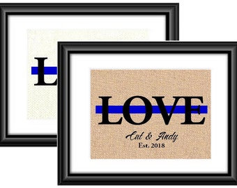 Police Officer Love Thin Blue Line Officer Gift Police Family Blue Line Police wife Officer Family LEO Police Gift Love Family Cop