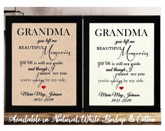 LOSS OF GRANDMA | Sympathy Condolence Gift | Memorial Gift Sign | Sympathy Gifts | Death of Grandma | In Memory of Loved One | Memorial Gift