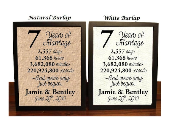 7th Wedding  Anniversary  7  Year  Wedding  Anniversary  7th Etsy