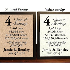 4th Wedding Anniversary | 4 Year Wedding Anniversary | 4th Wedding Anniversary Gift | 4 Years Together | Fourth Wedding Anniversary Gift