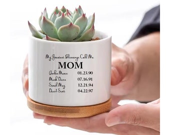 Mothers Day Gift for Mom Personalized Birthday Gift for Mom from Daughter My Greatest Blessing Call Me Succulent Flower Po Gift for Wife