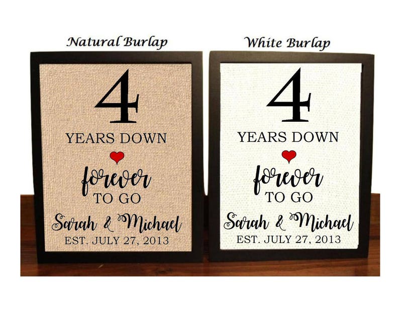 4th Anniversary Gift 4th Wedding Anniversary Gift Gift for Etsy