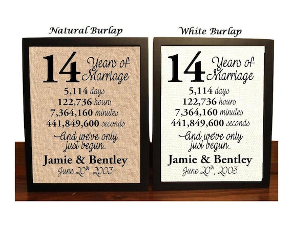 14th Anniversary 14 Year Anniversary 14th Anniversary Gift 14