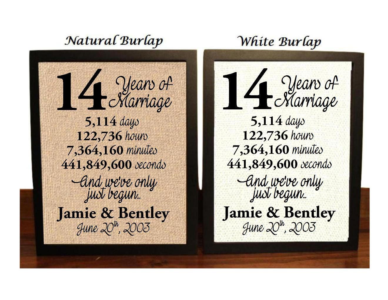 14th Anniversary 14 Year Anniversary 14th Anniversary Gift Etsy