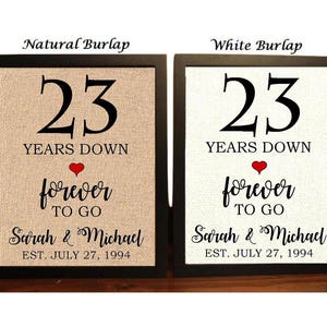 23rd Anniversary Gift | 23rd Wedding Anniversary Gift | Gift for 23rd Anniversary | 23 Years Down Forever to Go | 23 Years of Marriage