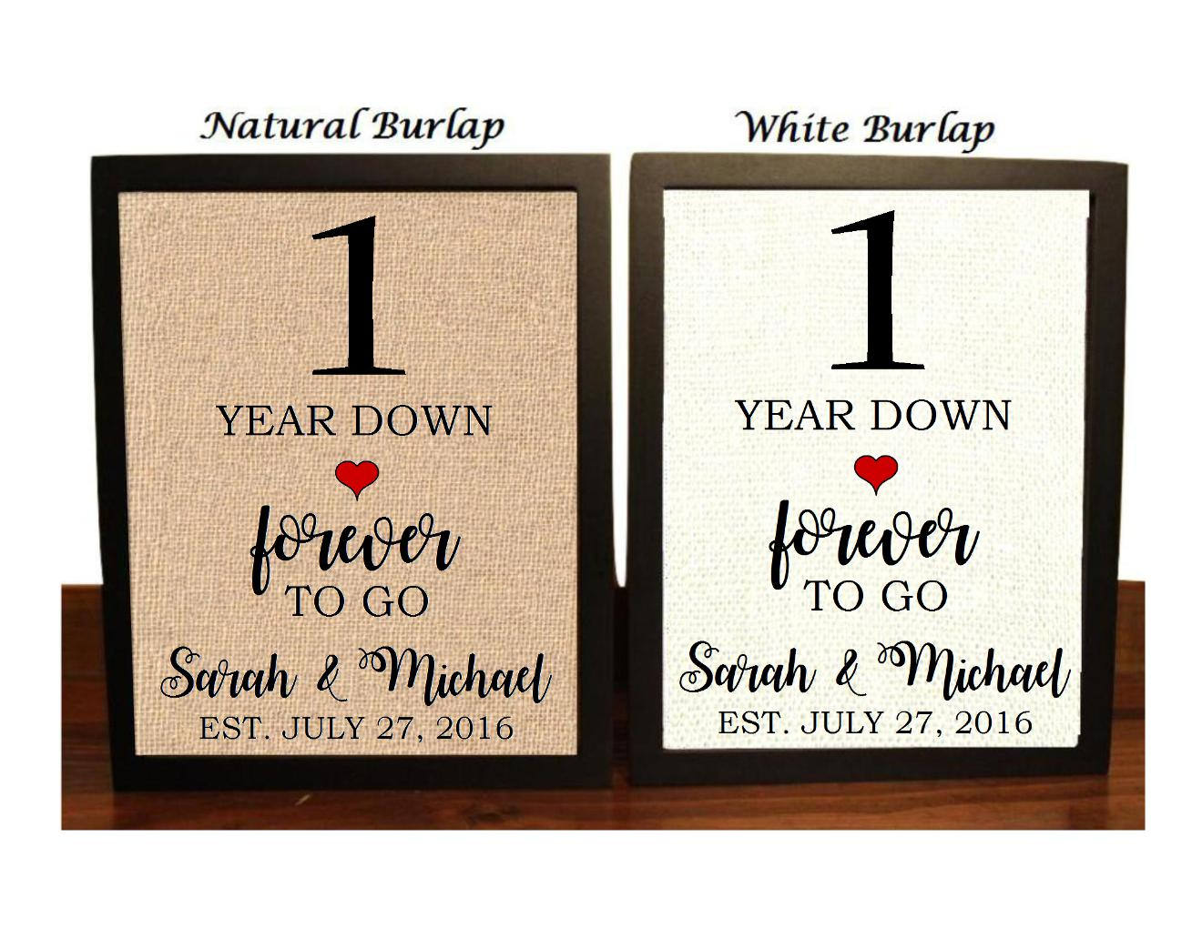 1st Anniversary Gift 1st Wedding Anniversary Gift Gift for Etsy