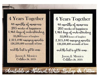 4 year Anniversary Gift for wife husband  | 4 years together gift for girlfriend boyfriend | 4th anniversary gift him her | wedding gift