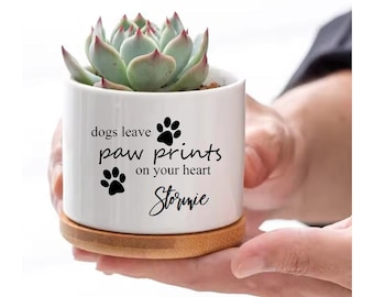 Personalized Dog Memorial Planter Loss of Pet Gift Dog Memorial Personalized Succulent Flower Pot Succulent Gift Custom Dog Gift Dog Lovers