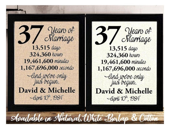 37th wedding anniversary gifts for sale parents