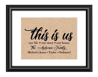 Wife Mothers Day Gift This is us Personalized Sign from Husband Gifts for Mom Family Gift Mothers Day Gift for Wife Gifts Housewarming Gifts