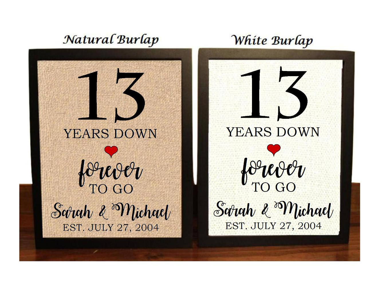 Wedding anniversary gifts 13 cheap years