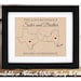 The Love Between Sister and Brother Know no Distance | Gifts Sister from Brother | Gifts for Brother | Long Distance Family Map | Two State 