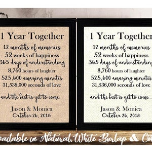 1 year Anniversary Gift for wife husband  | 1 year together gift for girlfriend boyfriend | 1st anniversary gift him her | wedding gift