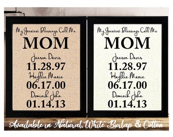 Mothers Day Gift for Mom from Daughter Birthday Gift for Mom Personalized for MOM Mothers Day Gift Idea My Greatest Blessings Call Me Mom