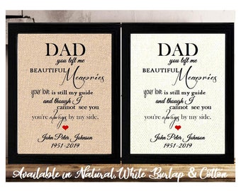 LOSS OF FATHER | Sympathy Condolence Gift | Memorial Gift Sign | Sympathy Gifts | Death of Dad | In Memory of Loved One | Memorial Gift Dad