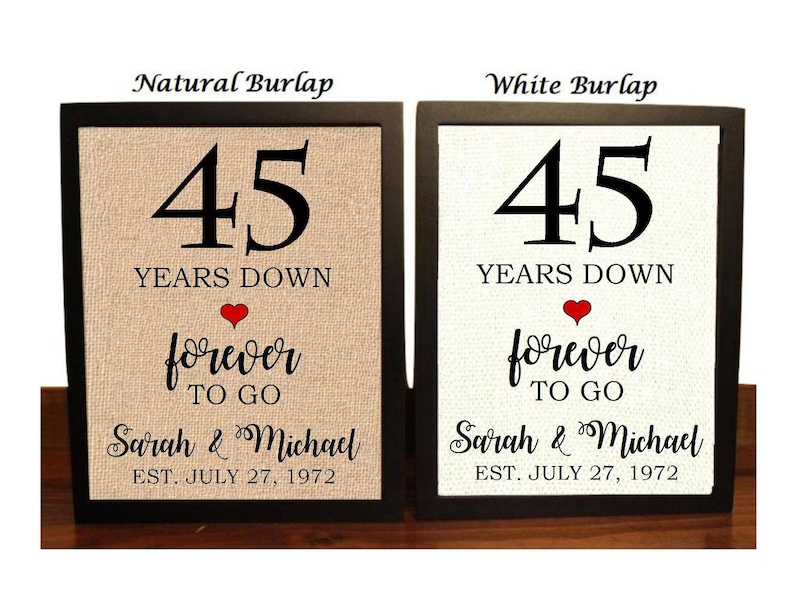 45th Anniversary Gift 45th Wedding Anniversary Gift Gift | Etsy