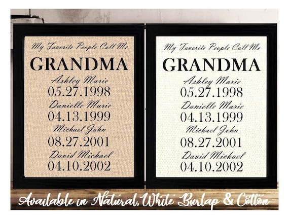 Personalized Grandma gifts, Personalized Gift for Grandma gift persona –  Letter Art Gifts