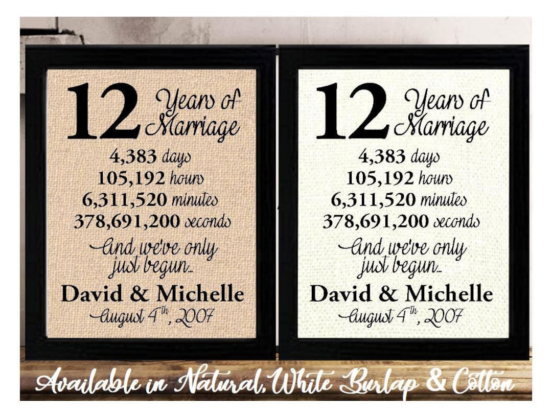 12th Wedding Anniversary 12 Year Wedding Anniversary 12th Wedding