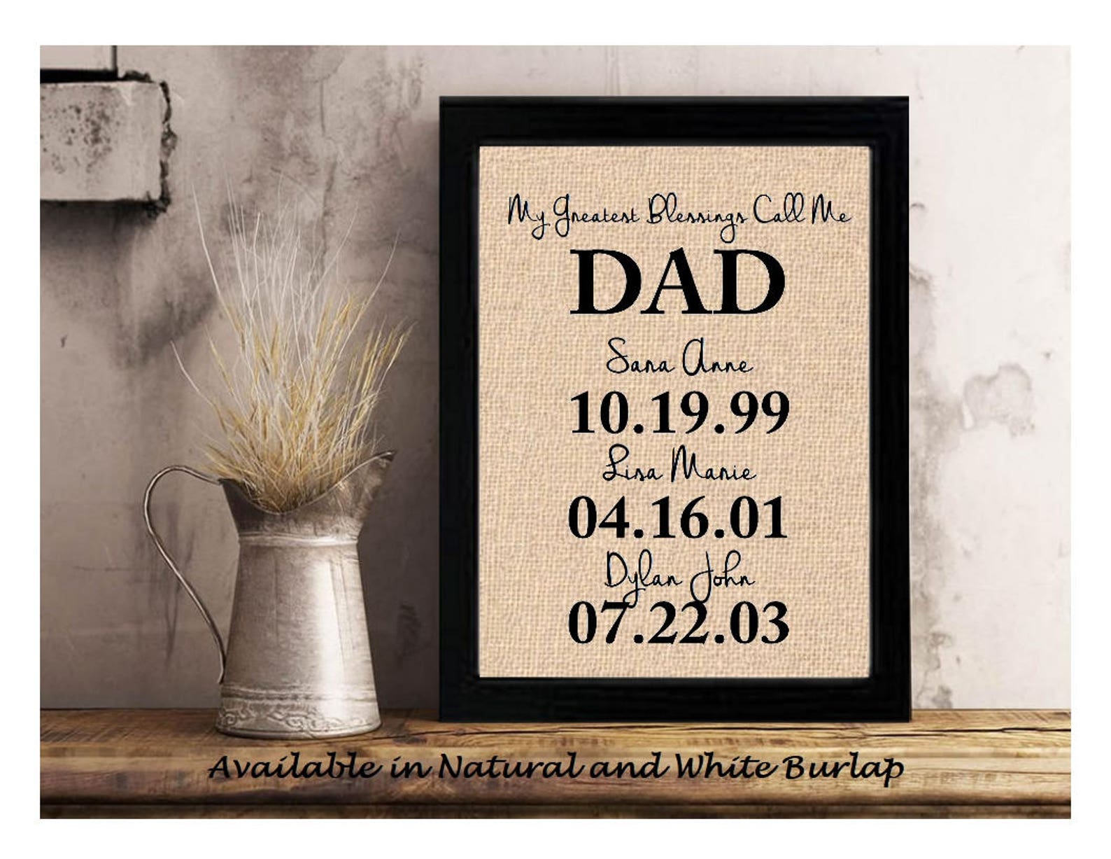 Personalized Gift for Dad Fathers Day Gift from Kids Gifts