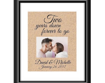 2nd Anniversary Gift | 2 Years Down | 2 Year Wedding Anniversary Gift for Wife | 2nd Wedding Anniversary | 2nd Anniversary Gift for Husband